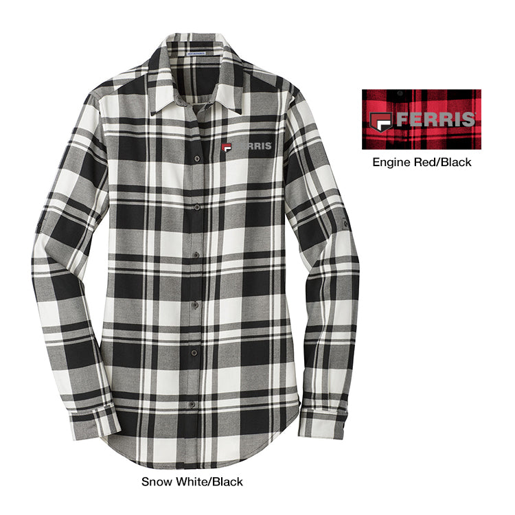 Port Authority® Women's Plaid Flannel Tunic Employee