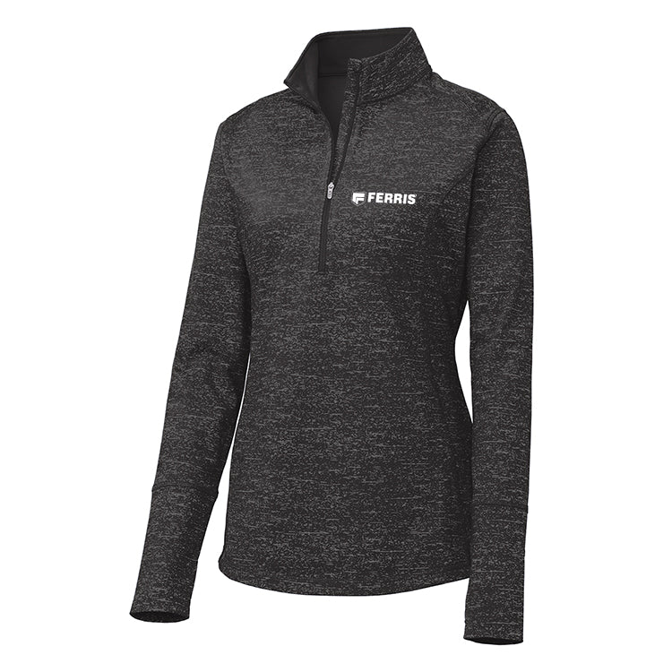 Sport-Tek ® Women's Sport-Wick ® Stretch Reflective Heather 1/2-Zip Pullover